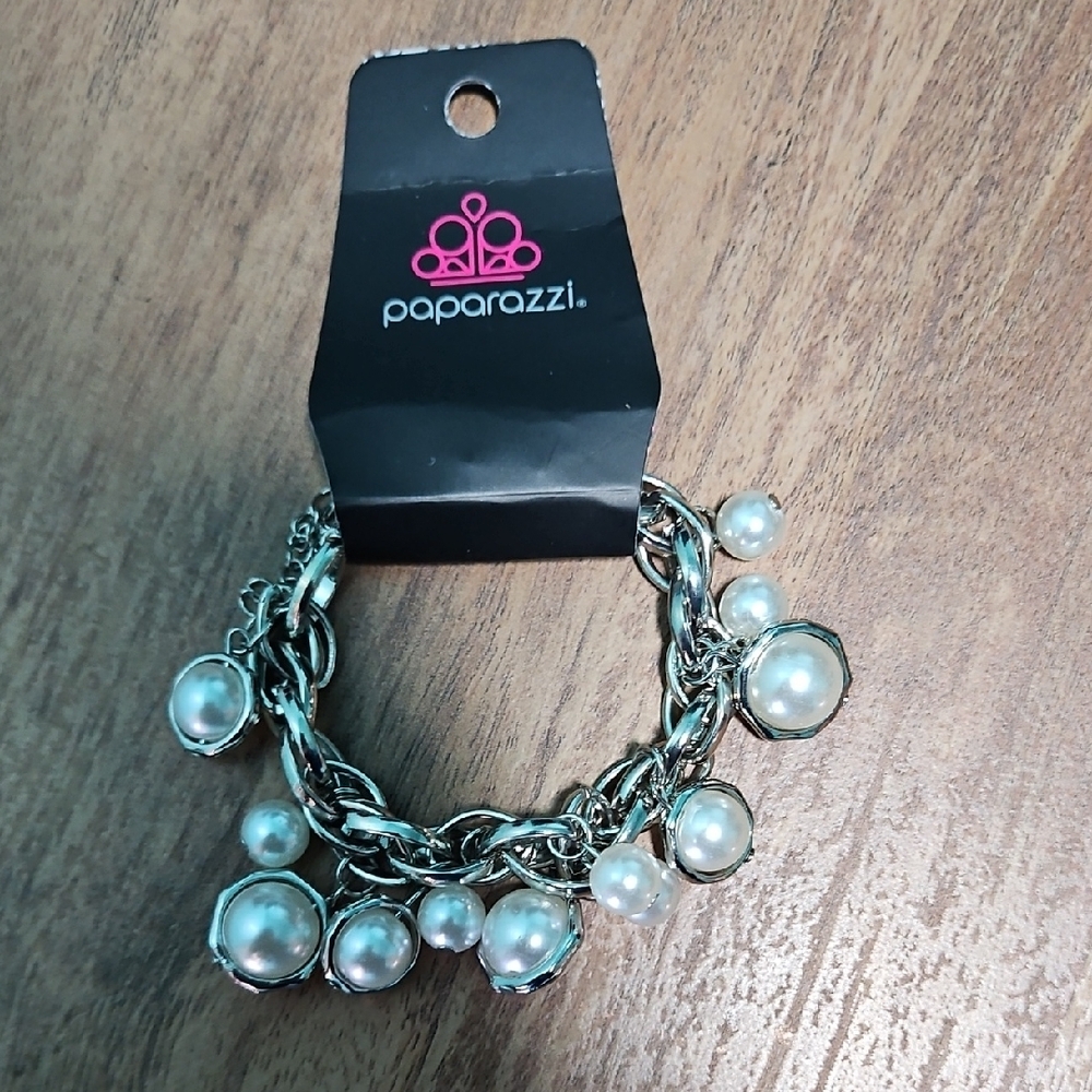Paparazzi Orbiting Opulence Charm Bracelet with Faux Pearl Accents - Picture 3 of 3